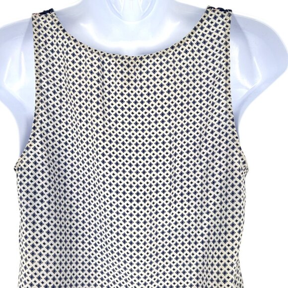 Joie Silk Sleeveless Floral Geometric Print Tank Top Navy Pink Orange Size Small - Picture 5 of 10